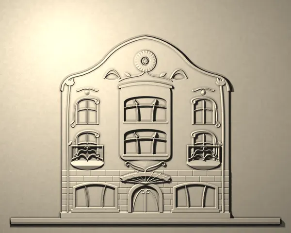 Plaster cast of a Art Nouveau façade