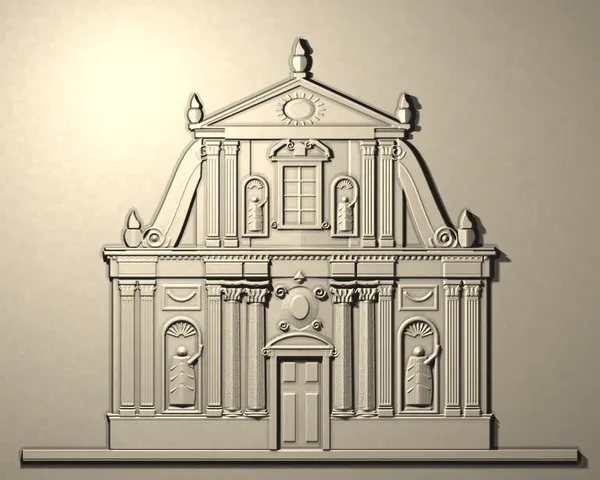 Plaster cast of a Baroque façade