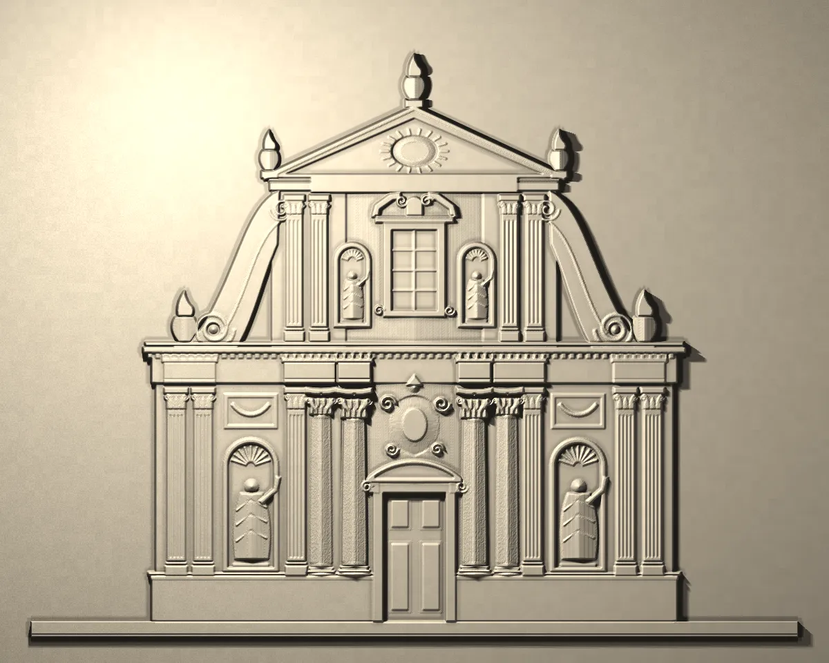 Plaster cast of a baroque façade
