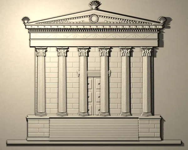 Plaster cast of a Classical façade