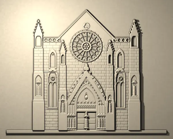 Plaster cast of a Gothic façade