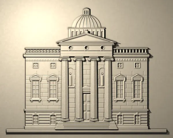 Plaster cast of a Neoclassicism façade