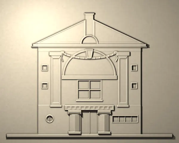 Plaster cast of a Postmodernism façade
