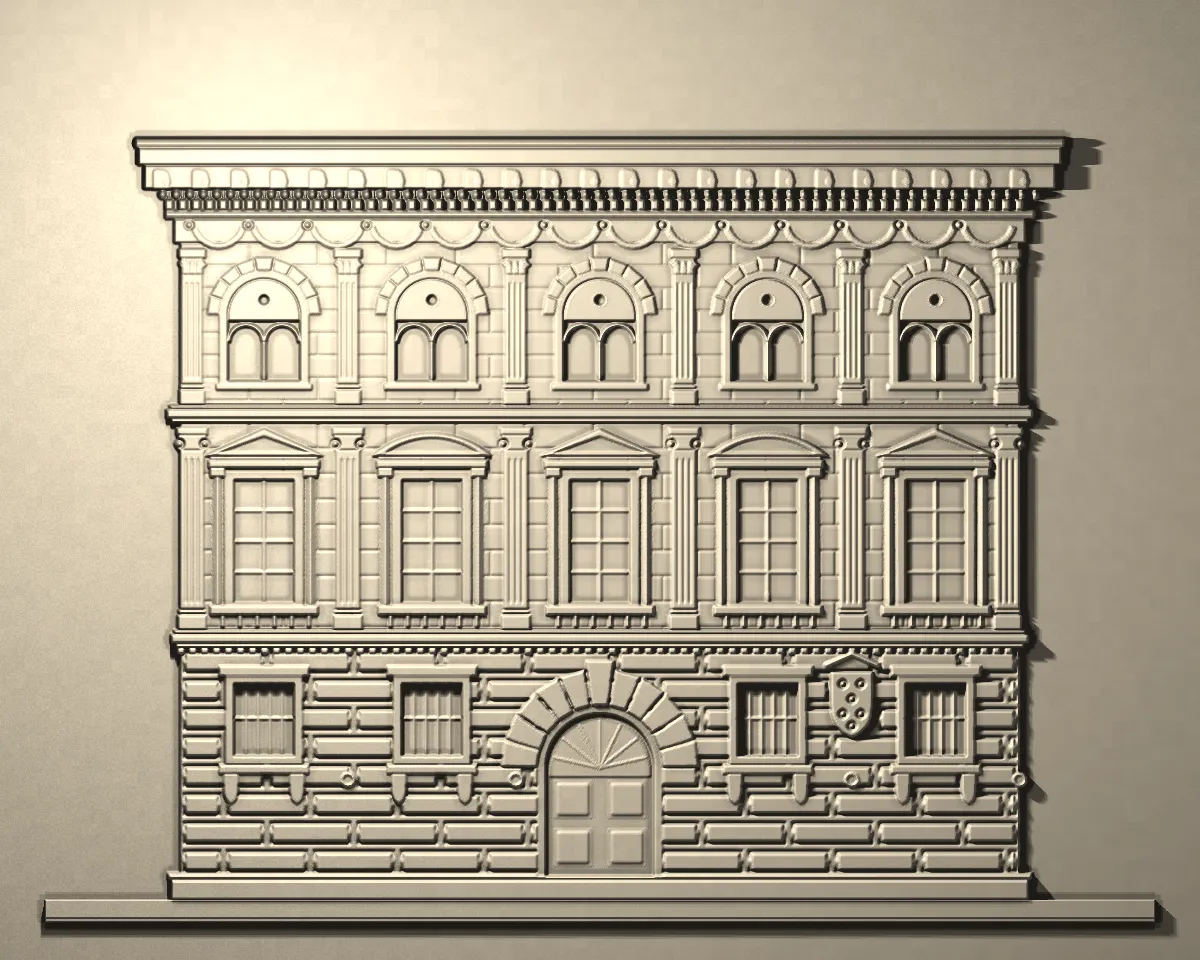 Plaster cast of a renaissance façade